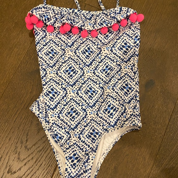 SUNUVA Patterned Pom Swimsuit - Sz 3-4 - Picture 1 of 2